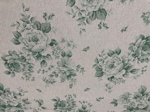 Faded roses fabric linen - roses, &