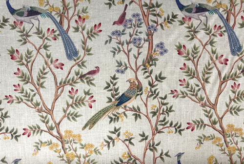 Floral paradise bird - bird, linen
