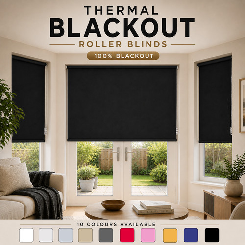 Thermal blackout roller blinds - thermal,