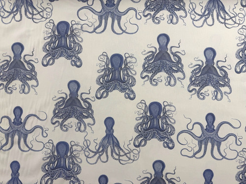 Sea octopus fabric cotton - sea,