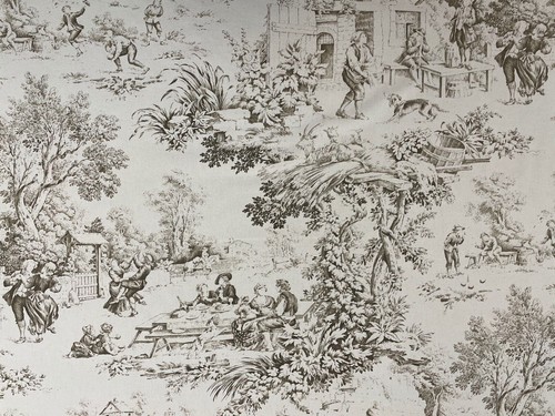 Old country toile cotton - toile,