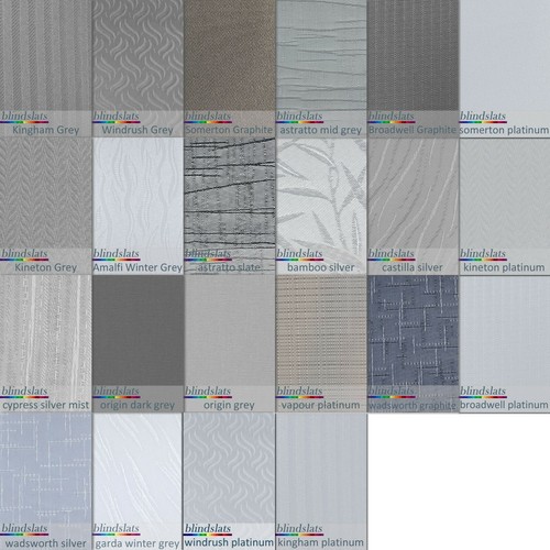 Grey vertical blind slats - vertical,