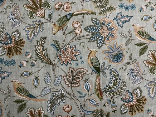 Chanterelle bird cotton fabric - cotton,